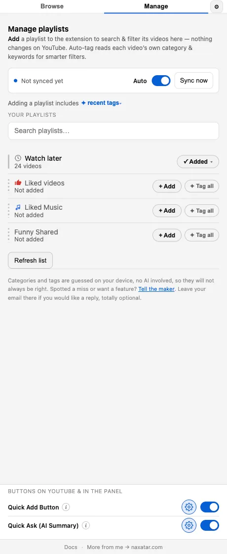 Playlist Wrangler — Getting started